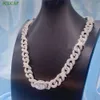 Ice Out Hip-hop Fashion Jewelry Body Chain 18mm Cuban Chain Pass the Daimon Silver 925 Moissanite Chain