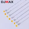 목걸이 djmax 오리지널 S925 스털링 실버 AU750 단일 목걸이 18K 골드 레이디 클라비클 단일 확장 체인 미세 보석 뉴 2023