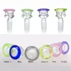 Wholease smoking Accessories 14 mm and male joint of water color glass bowls Bongs oil rigs ZZ