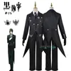 Аниме костюмы Sebastian Cosplay Anime Black Butler Cosplay Come Sebastian Michaelis Rel Play Come Uniform Drooch Dress Hails Y240422
