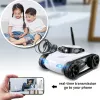 Cars Mobile Phone APP Control RC Tank Toy with Camera Video Transmission Mini Toy Car Gravity Sensor for Kid