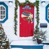 Decoratieve bloemen stof deur krans patriottische Amerikaanse vlag voor onafhankelijkheidsdag vakantie kunstmatige bessen vlas bloembalkon