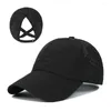 Ballkappen Frauen Baseball Messy Bun Snapback Hut Ponycap Trucker Hüte Verstellbare Outdoor -Sportarten