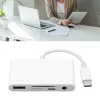 Nav 5 i 1 USB C -nav med USB3.0 Port Storage Card Memory Card Reader Slot Typ C laddningsport 3.5mm AUX Port USB Hub Adapter