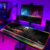 Pads XXL Gaming RGB Mouse Pad F1 Racer 33 Number Deskmat LED Mouspad Gamer Laptop Accessoires Desk Beschermer Keyboard Mat Anime Mats