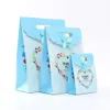 Wrap Kraft Gift Fashion Bags Paper With Satin Ribbon Rectangle Wedding Birthday Pest