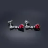 Orecchini JewelryPalace da 1,9 ct Pere creato Rosso Ruby 925 Orecchini a goccia in argento sterling per donna Regalo