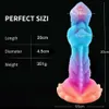 Fabbrica Nuovo alieno illuminato alieno dildo silicone lesbiche fantasia di dildo da uomo alieno mostro di dildo per donne