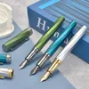 Hongdian N11 Fountain Pen EF/F NIB med omvandlaren polygonal aluminiumlegering Skrivande presentpenning 240409