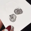 Moda Stud Crystal Küpe Kadınlar için Parti Düğün Aşıkları Hediye Tasarımcı Küpeler Flannel Bag336a ile Mücevher