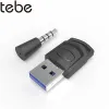 Adapter TEBE USB BT 5.0 AUDIO -ADAPTER für PS4 PS 3,5 -mm -Aux -Latenz -Wireless Bluetooth -Sender Dongle für PlayStation PC -Lautsprecher