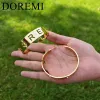 Orecchini doremi personali personalizzati di lettere cave di orecchini a filo oro in oro oro a tela di moda personalizzato