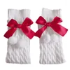 Femmes chaussettes filles doux arc en peluche couvre à pied couvre en tricot