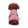 Ropa para perros ropa para mascotas de pajarita falda primavera de algodón delgada de algodón teddy ropa de cachorro mediana