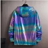 Spring Summer Jacket Men Women Colorful Shiny Sunscreen Clothing Couple Thin Jackets Y2K Trendyol Oversized Coats S-7XL 240420