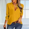Women's Blouses Office Lady Slim Lapel Shirt Tops For Women Spring Summer Solid Button Up Chiffon Shirts Oversized Tunic Streetwear Blusas