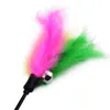 Wand Feather Acrylic Toys Cat Kitten Cats Teaser Turkiet Interactive Stick Toy Wire Chaser Supplies S