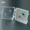 Exibir uma caixa de jóias de jóias flutuantes transparentes Caixa de armazenamento de pedra de pedra Gemstone Pacoteling Showcase Diamond Diamond Gift Box 2pc