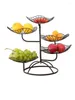 Plates Fruit Plate Five-layer Basket Lotus Leaf Bowl Iron Stand Home Creative Bread Storage Table Tray