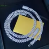 Mode 2024 vendre des bijoux Ice Out VVS Diamond Hip Hop Cuban Link Chain S925 STERLING Silver Moissanite Cuban Chain Collier