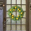 Kwiaty dekoracyjne sztuczny wieniec 45 cm rustykalne wiosenne drzwi girlandy na uroczystość imprezowy festiwal na zewnątrz