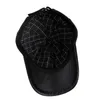 Ball Caps BOONJOVIA Unisex Genuine Premium Goatskin Leather Baseball Cap Women And Men Real Hat Cotton Lined Adjustable Black