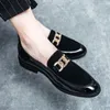 Casual Shoes Leather Designer Men Office Bussiness Stylist Black Loafers Mens Moccasins Italian Wedding Dress Male