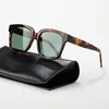 Lunettes de soleil SLM40 Fibre d'acétate fait à la main pour les lunettes de créateur de mode pour hommes UV400 Soleil à la mode des femmes extérieures