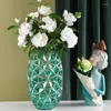 Vases Diamond Light Luxury Nordic Glass Vase Living Room Decoration Aquatic Flower Arrangement Creative