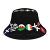 Beretten vlaggen cirkels Scotland Brittany Wales Ireland Cornwall Isle of Man Cap Diy Foldable Sunshade Fashion Fashion Embet Hat