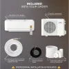 Conditioners HAOYUNMA Mini Split Air Conditioner and Heater, 12,000 BTU, 115V, Wall Mount Ductless Inverter Heat Pump System