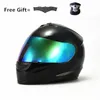 Motorcycle Helmets Carbon Fiber Grain DOT Full Face Helmet Color Lens Sun Shield Lightweight ABS Motorbike Touring Sports Four Season