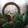 Dekorativa blommor Jul Vine Wreath Accessory Rustic Frames Xmas Rattan Ring Diy Garland Loop Wedding Decor