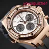 AP Femme-Satre Watch Royal Oak Offshore Series Multi-fonction Automatic Machinery Womens Watch 26231or 37mm 18K Rose Gold Garantied Carte