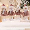 Decorações de Natal Árvore pendente de pendente Elk Santa Snowman Pink Doll Christma Decoração Merry Decor Presente Xmas Noel Navidad Favor Delive Delive Dhgys