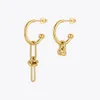 Enfashion knoop oorbellen voor vrouwen gouden kleur drop earring vrienden geschenk roestvrij staal mode sieraden pendientes mujer e211343 240408