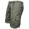 Herren Taktische Shorts Sommer Casual Jogging Cargo Shorts losen Multi-Pockets Elastic Taille Work Wander Overalls kurze Hosen 240416