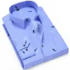 셔츠 남성 캐주얼 인쇄 긴 슬리브 셔츠 슬림 한 남성 소셜 비즈니스 드레스 셔츠 패션 브랜드 남자 의류 소프트 비치 셔츠