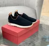 Desginer Men casual sneaker Brunello knitted platform sneaker elastic cashmere low top round toe rubber soles light sports trainers 35-46Box nice quality