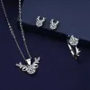 Collane 2022 Set di gioielli di diamanti Moissanite unici 925 Orecchini per matrimoni per feste in argento sterling per donne