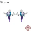 Earrings BAMOER Bird Earrings for Women 925 Sterling Silver Cute Animal Dangle Stud Earrings Jewelry Gifts for her