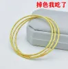 Strands UMQ Long Lasting Vietnamese Gold Bracelet, Female Sansheng Iii, Fake Gold 999 Genuine Three Ring Bracelet Jewelry