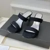 Zapatillas para mujeres tejido de verano tacones de tacones con toboganes Toboganes zapatos de vacaciones de ocio