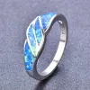 Groupes New Fashion Classic Simple Fire Opal Ring Femmes Anniversary Jewelry Special Gift Wholesale