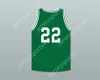 Пользовательский номер Mens Youth/Kids Andre Iguodala 22 Franklin Middle School Middle School Green Basketball Jersey 3 Top Stithed S-6xl
