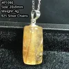 Pendants Top Natural Gold Natural Rutilated Quartz Pendant bijoux pour femme Lady Man Wealth Luck Gift Crystal Silver Beads Reiki Gemstone Aaaaa