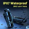 Oortelefoons IPX7 Waterdichte ruisonderdrukking draadloze Bluetooth -hoofdtelefoonaangesprek herinneren trillingen intrekbare headset BT5.2 Talk 25 uur 170 mAh