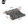 Schede SSU U3V04S+ 4 porta USB 3.0 PCIE ESPANSION SCHEDE Adattatore hub USB PCI Express
