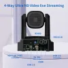 Lens 1080p NDI Conference PTZ Video Camera 12x 20x 30x Zoom Poe AI Auto Tracking PTZ Camera SDI HDMI USB3.0 Utgångar med Tally Light