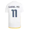 24 25 LA Galaxy Mens Soccer Jerseys AUDE BRUGMAN FAGUNDEZ DELGADO JOVELJIC CUEVAS CERRILLO Home White Football Shirt Short Sleeve Uniforms